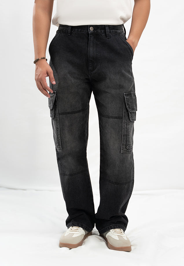 Baggy Cargo Mid Seam - Black