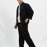 Cropped Fit Denim Shirt - Black