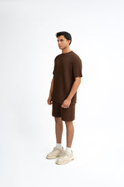 Waffle Knit Twin Set - Chocolate Brown