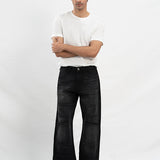 Technical Wide Leg Jeans - Black