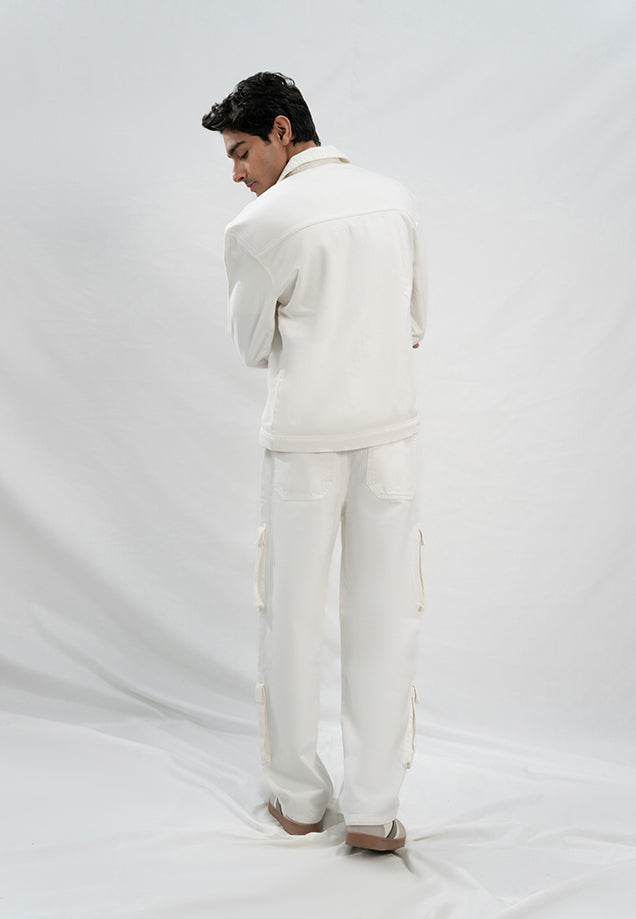 Denim Twin Set -  White