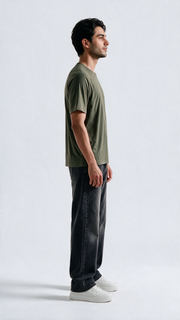 Premium Soft-Touch Tee - Olive Green