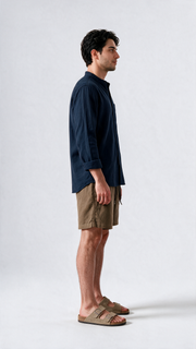 Linen Shorts - Olive Green