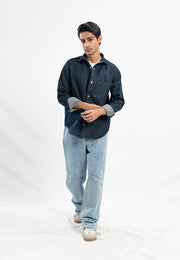 Loose Fit Baggy Trouser - Light Blue