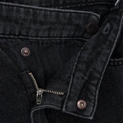 DENIM MIDI SKIRT - BLACK