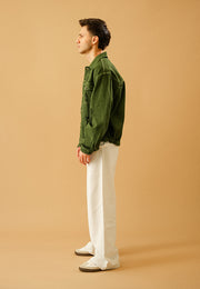 Straight Fit Wide Leg Jeans - White