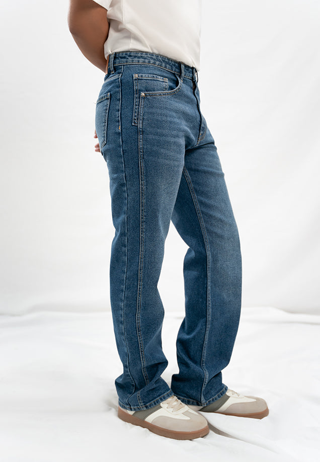 Comfort Slim Fit Technical Jeans - Mid Blue Wash