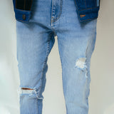 Skinny Fit Bleach Wash Jeans