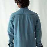 Denim Over Shirt With Pockets - Mid Blue