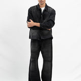 Basic Denim Shirt - Black Stone Wash