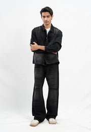 Basic Denim Shirt - Black Stone Wash