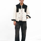 Technical Contrast Jacket - Black & White