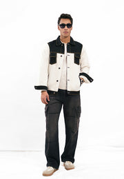 Technical Contrast Jacket - Black & White