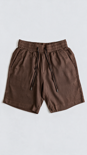 Linen Shorts - Mocha Brown