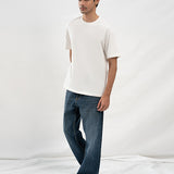 Straight Fit Wide Leg Jeans - Dark Blue