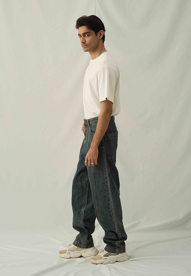 Barrel Fit Jeans - Blue Tint