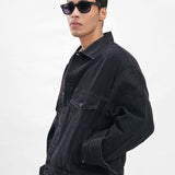 Basic Oversized Jacket - Black