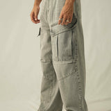 Loose Fit Baggy Cargo Trouser - Grey