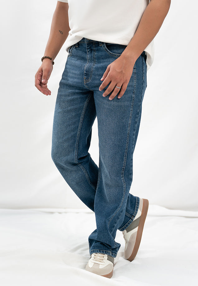 Comfort Slim Fit Technical Jeans - Mid Blue Wash