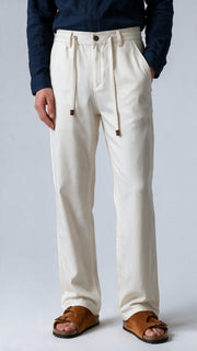 Dress Linen Pant - Moon White