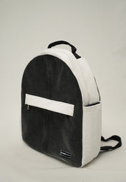 Double Zip Backpack - Black & White