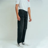 Straight fit jeans - black stone wash