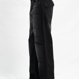 Technical Wide Leg Jeans - Black