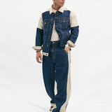 Denim Twin Set - Blue & White