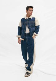Denim Jacket - Blue & White