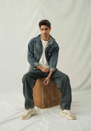 Barrel Fit Jeans - Blue Tint