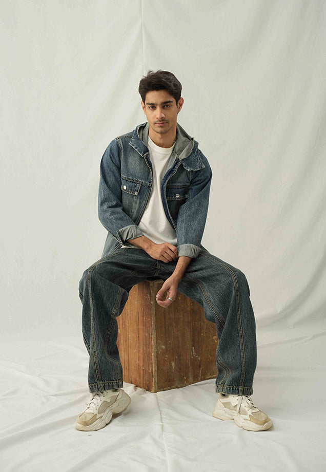 Barrel Fit Jeans - Blue Tint