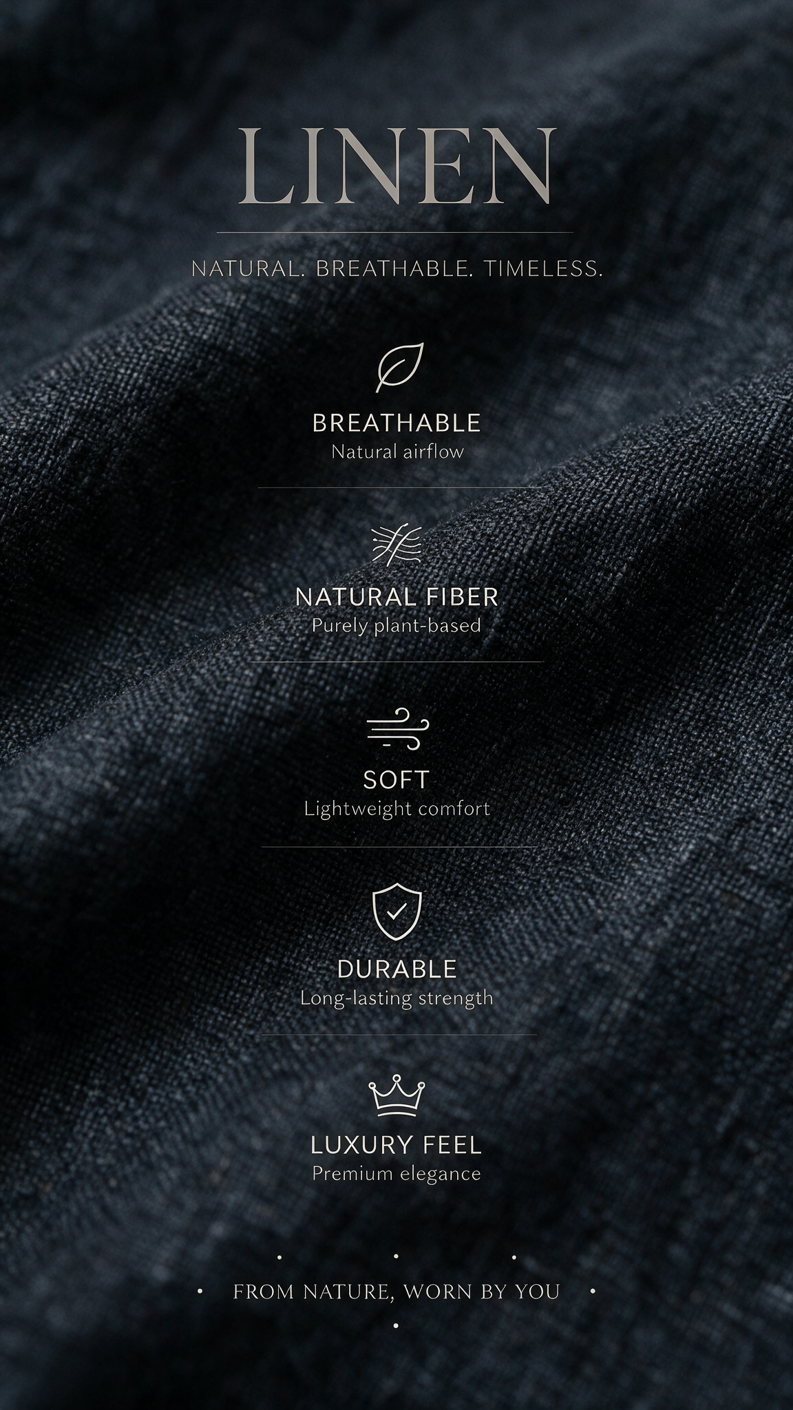 Fluid Linen Casual Pants - Black
