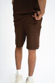 Waffle Knit Twin Set - Chocolate Brown