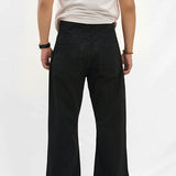 Straight Wide Leg Jeans - Black