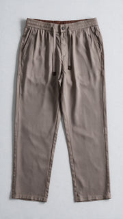 Dress Linen Pant - Ivory Brown