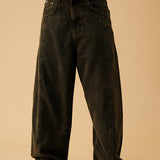 Barrel Fit Jeans - Black Stone Wash