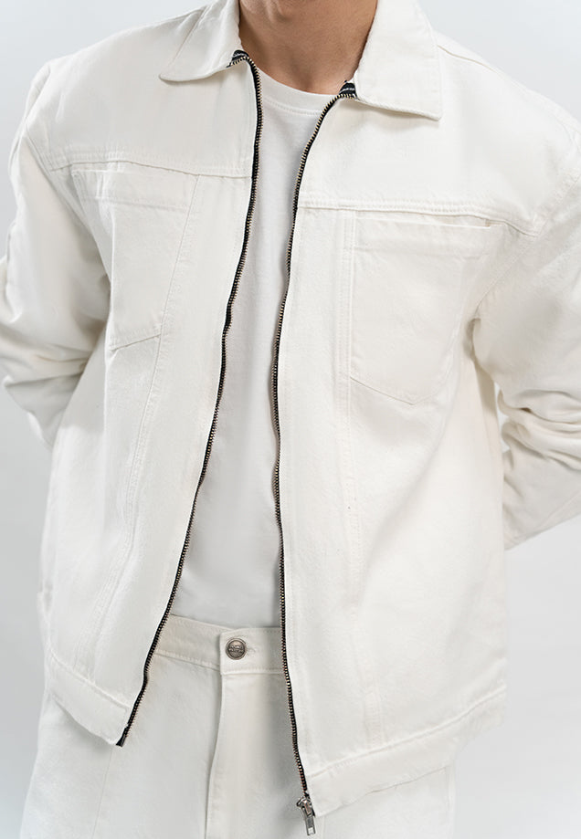 Denim Twin Set -  White