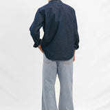 Relaxed Fit Denim Shirt Raw - Denim Blue