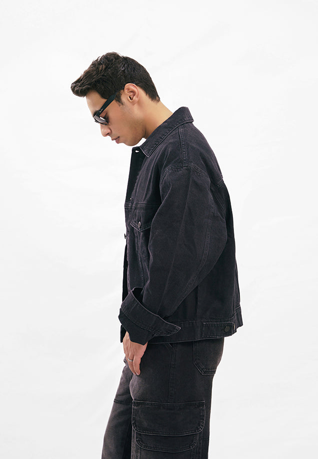 Basic Oversized Jacket - Black