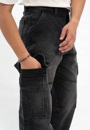 Baggy Cargo Mid Seam - Black