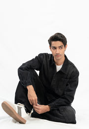 Basic Denim Shirt - Black Stone Wash