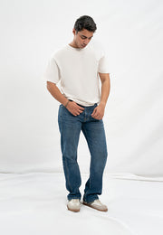 Comfort Slim Fit Technical Jeans - Mid Blue Wash
