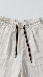 Linen Shorts - Ecru white