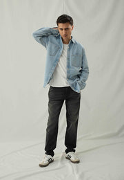Denim Shirt  - Faded Light Blue