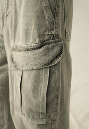 Loose Fit Baggy Cargo Trouser - Grey