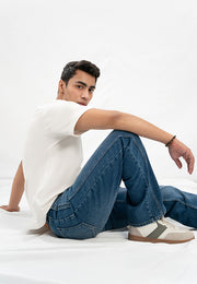 Comfort Slim Fit Technical Jeans - Mid Blue Wash
