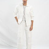 Denim Twin Set -  White