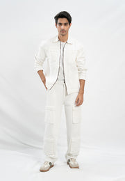 Denim Twin Set -  White