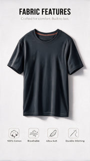 Premium Soft-Touch 
Tee- Pebble Grey
