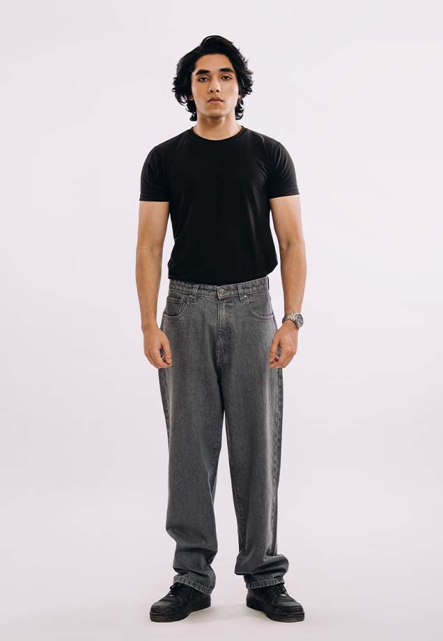 Baggy Fit Jeans - Grey Wash
